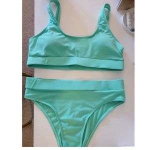 Green bathing suit